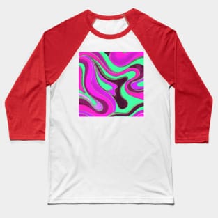 Pink Psychedelic Marble Baseball T-Shirt